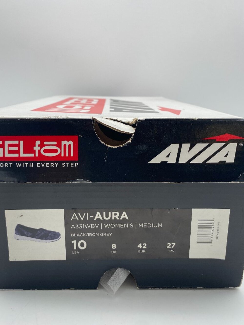 AVIA AVI-AURA SLIP-ON SNEAKERS BLACK/IRON GREY US WOMEN'S SIZE 10 - Picture 6 of 6